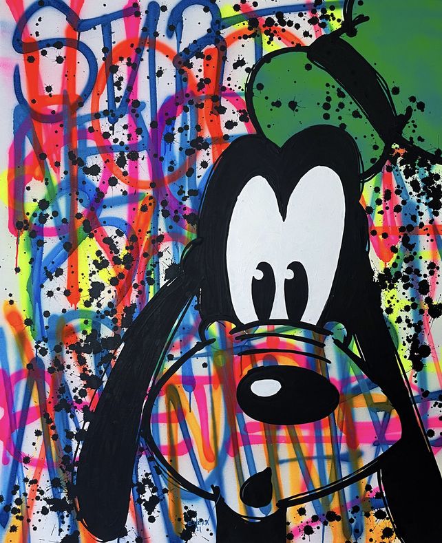 Hermes Minnie Mouse - Original Painting on Canvas by Dr8 Love