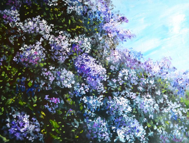 Lilac Aroma. Floral Still Life. Lilac Bu, Painting by Evgeny