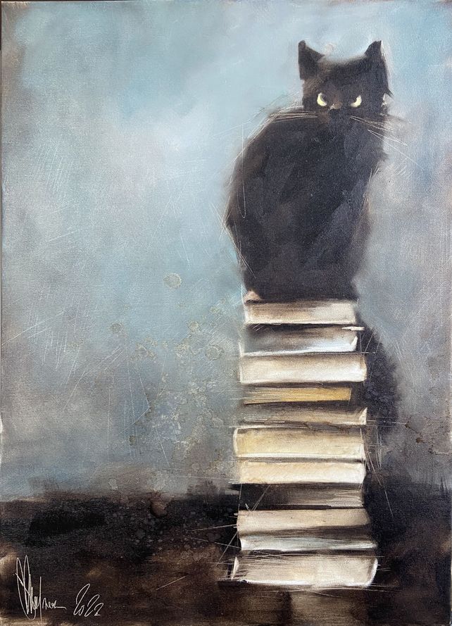 Reading a book Painting by Trayko Popov