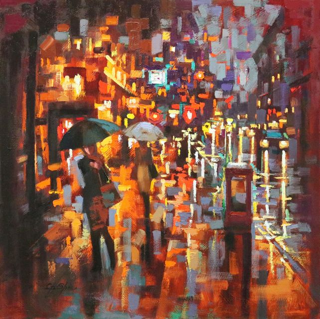 City Painting City Street Art Original Art Cityscape Painting Oil Painting 2024 on Canvas 8 by 10 Artwork by Iryna Syrota